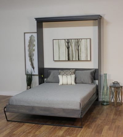 Keystone Open Grey Bark Murphy Wall Bed - Wallbeds n More Scottsdale