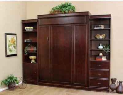 Portola Murphy Wall Bed Closed with Side Piers - Wallbeds n More Scottsdale