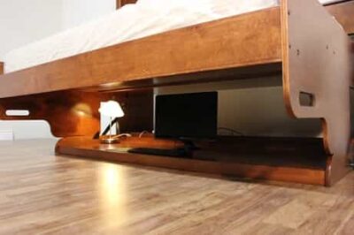 Hidden Bed Deluxe with Hutch Lower Light - Wallbeds n More Scottsdale