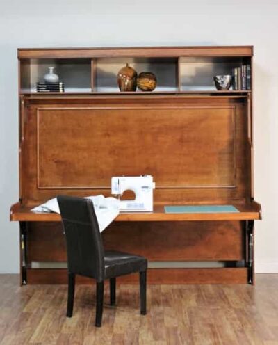 Hidden Bed Deluxe with Hutch From Front - Wallbeds n More Scottsdale