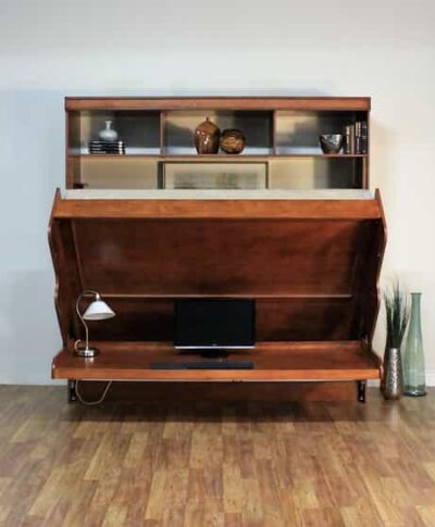 Hidden Bed Deluxe with Hutch Half Open - Wallbeds n More Scottsdale