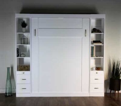 Sonoma Wall Bed with Piers in White - Wallbeds n More Scottsdale
