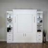 Wallbed Closed with White FInish and Side Piers