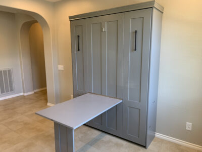 york wall bed grey with table - Wallbeds n More Scottsdale