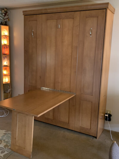 York wall bed with honey finish - Wallbeds n More Scottsdale