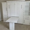 York wall bed with white finish and table - Wallbeds n More Scottsdale